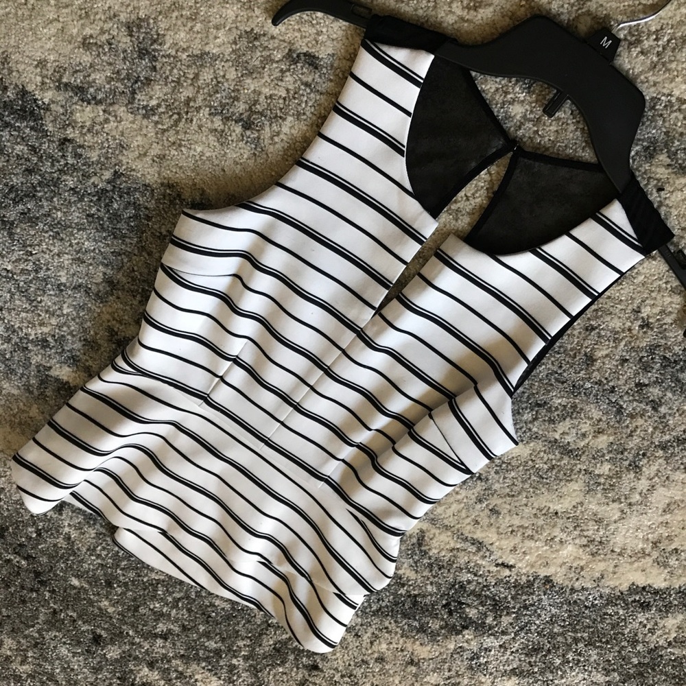 Stylish Professional black striped top
